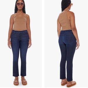 MOTHER Women's The Mid Rise Dazzler Ankle Now Or Never Dark Wash